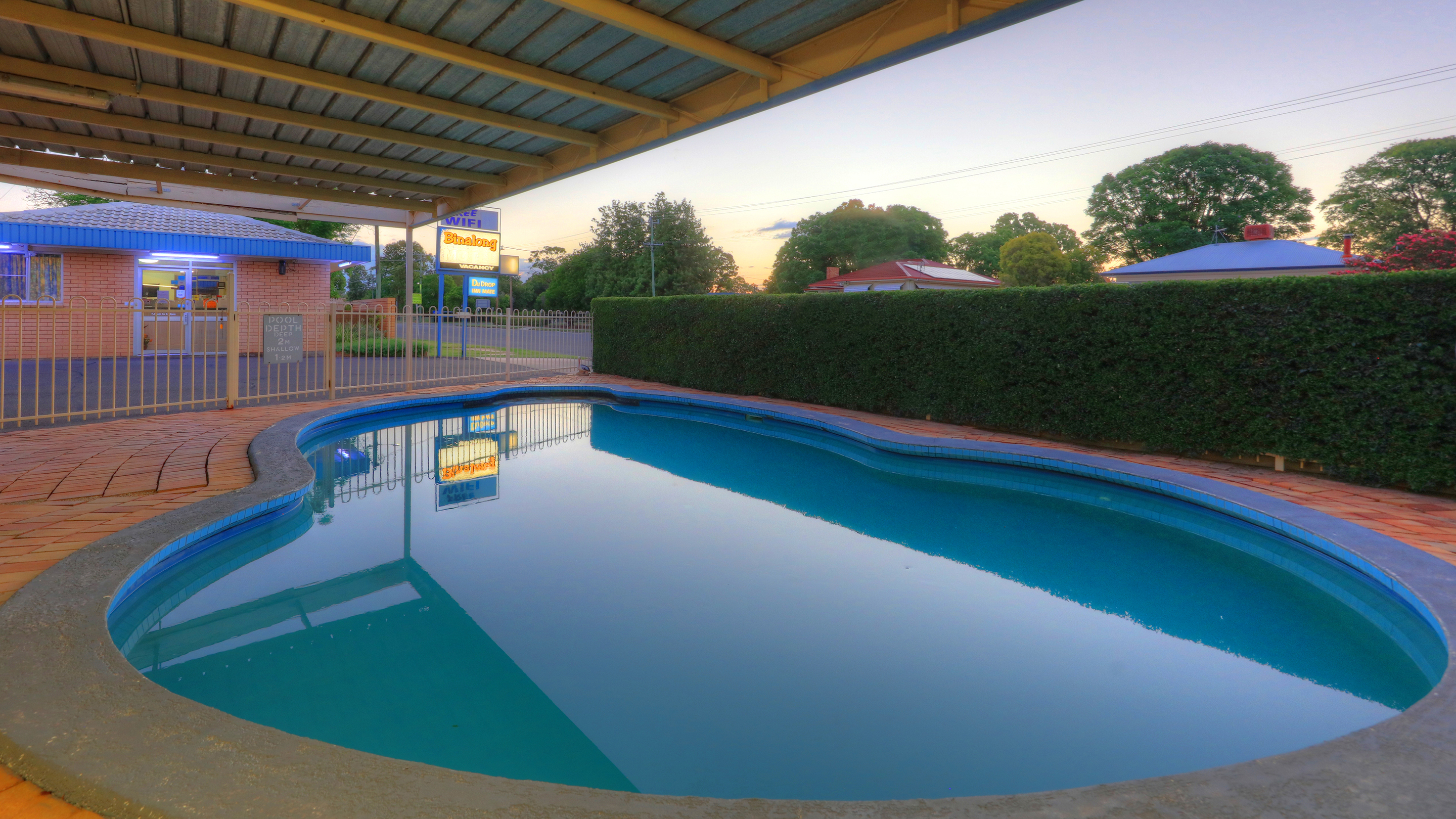 Relax by the pool with friends and enjoy our BBQ facilities.  Binalong Motel - Goondiwindi - QLD